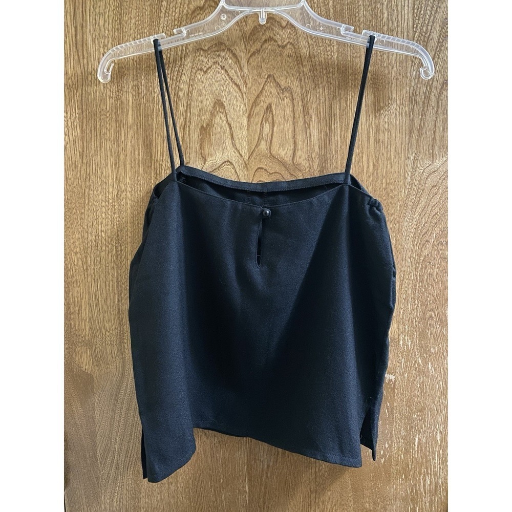 Vintage Clyde Crop Top Strappy Open Square Front Lightweight Blended Fabric 9/10 - Picture 2 of 10